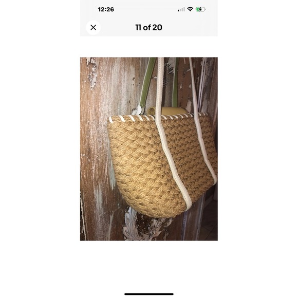 Brighton Bags Brighton Straw Shoulder Bag‎ with Leather Flower - Picture 8 of 9